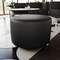 Emma and Oliver 24" Round Faux Leather Living Room/Reception Ottoman
